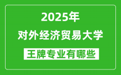 2025年对外经济贸易大学王牌专业有哪些？