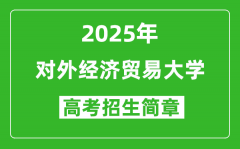 对外经济贸易大学2025年高考招生简章