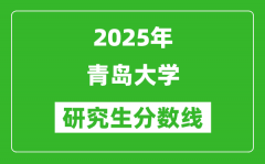 2025年青岛大学研究生分数线一览表（含2024年历年）