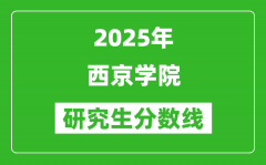 2025年西京学院研究生分数线一览表（含2024年历年）