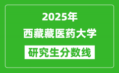 2025年西藏藏医药大学研究生分数线一览表（含2024年历年）