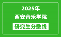 2025年西安音乐学院研究生分数线一览表（含2024年历年）