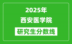 2025年西安医学院研究生分数线一览表（含2024年历年）