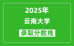 2025年云南大学录取分数线是多少？（含录取位次）