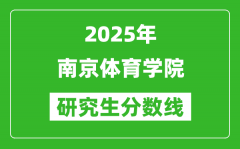 2025年南京体育学院研究生分数线一览表（含2024年历年）