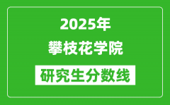 2025年攀枝花学院研究生分数线一览表（含2024年历年）