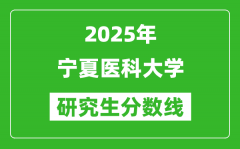 2025年宁夏医科大学研究生分数线一览表（含2024年历年）