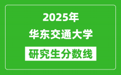 2025年华东交通大学研究生分数线一览表（含2024年历年）