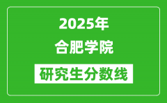 2025年合肥学院研究生分数线一览表（含2024年历年）