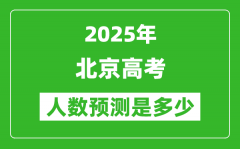 2025年北京高考人数是多少_北京高考人数预测