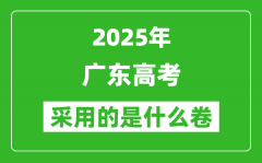 2025年广东高考用什么卷_采用的是全国几卷?