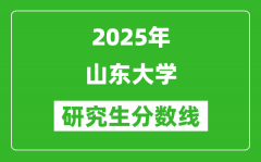 2025年山东大学研究生分数线一览表（含2024年历年）