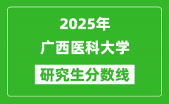 2025年广西医科大学研究生分数线一览表（含2024年历年）