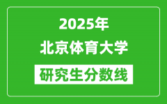 2025年北京体育大学研究生分数线一览表（含2024年历年）