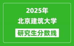 2025年北京建筑大学研究生分数线一览表（含2024年历年）