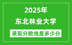 2025年东北林业大学录取分数线是多少分（含2023-2024年历年）