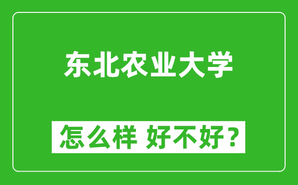 东北农业大学怎么样 好不好？附最新全国排名情况