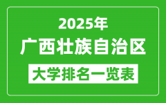 2025年广西各所大学排名一览表_广西高校排行榜(最新)