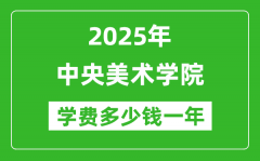 2025中央美术学院学费多少钱一年_各专业收费标准一览表