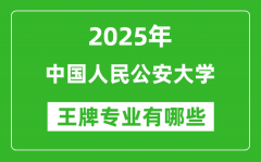 2025中国人民公安大学王牌专业有哪些？