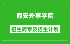 西安外事学院2025年高考招生简章及各省招生计划人数