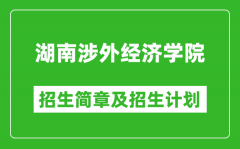 湖南涉外经济学院2025年高考招生简章及各省招生计划人数