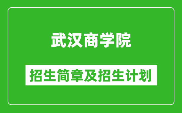 武汉商学院2025年高考招生简章及各省招生计划人数