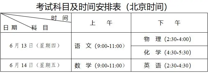 2025年四川中考时间是几月几号,各科目具体时间安排