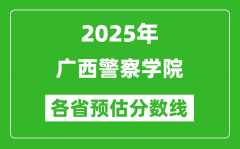 2025年广西警察学院各省预估分数线_预计最低多少分能上？