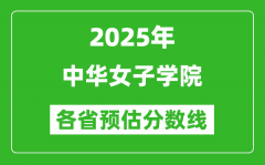 2025年中华女子学院各省预估分数线_预计最低多少分能上？