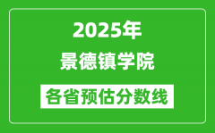 2025年景德镇学院各省预估分数线_预计最低多少分能上？