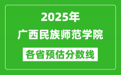 2025年广西民族师范学院各省预估分数线_预计最低多少分能上？