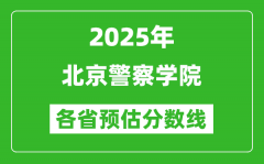 2025年北京警察学院各省预估分数线_预计最低多少分能上？