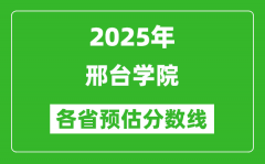 2025年邢台学院各省预估分数线_预计最低多少分能上？