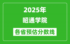 2025年昭通学院各省预估分数线_预计最低多少分能上？