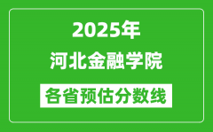 2025年河北金融学院各省预估分数线_预计最低多少分能上？