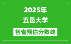 2025年五邑大学各省预估分数线_预计最低多少分能上？