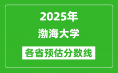 2025年渤海大学各省预估分数线_预计最低多少分能上？