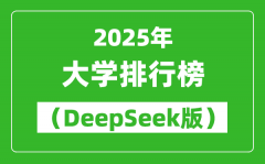 2025全国大学排名前100名排行榜（DeepSeek版）