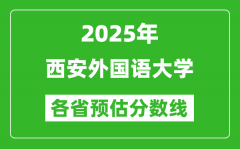 2025年西安外国语大学各省预估分数线_预计最低多少分能上？