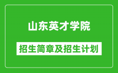 山东英才学院2025年招生简章_各省高考招生计划人数一览表