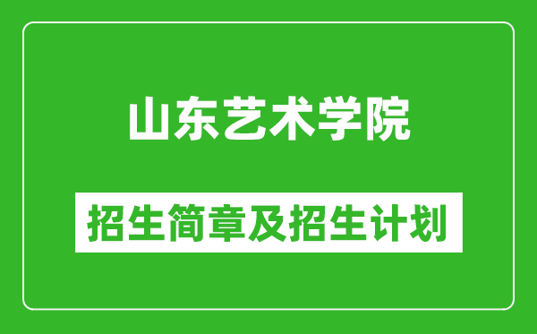 山东艺术学院2025年招生简章,各省高考招生计划人数一览表