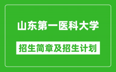 山东第一医科大学2025年招生简章_各省高考招生计划人数一览表