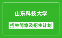 山东科技大学2025年招生简章_各省高考招生计划人数一览表