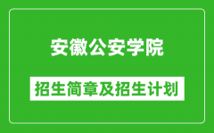 安徽公安学院2025年招生简章_各省高考招生计划人数一览表