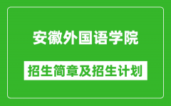 安徽外国语学院2025年招生简章_各省高考招生计划人数一览表