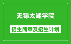 无锡太湖学院2025年招生简章_各省高考招生计划人数一览表