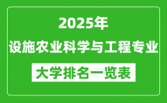 全国设施农业科学与工程专业最好的大学排名一览表（2025最新）