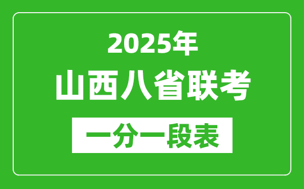 2025年山西八省联考一分一段统计表,分数位次对照表