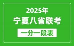 2025年宁夏八省联考一分一段表_总分一分段统计表